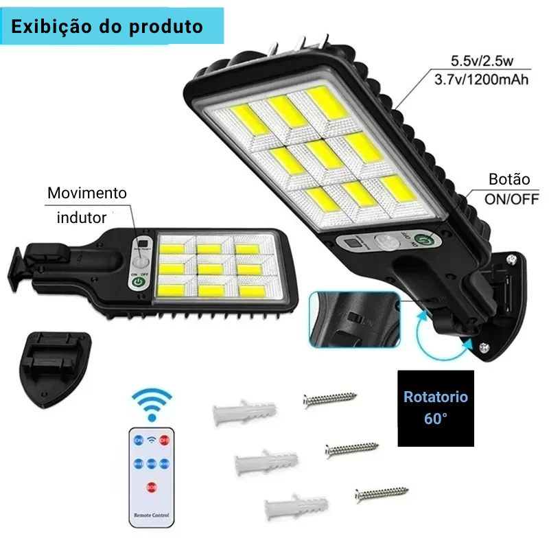 🔥Black Friday🔥 PODEROSO LED Solar Externo Lâmpada De Parede Recarregável Indução Do Corpo Humano