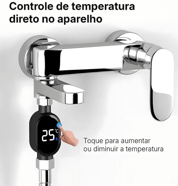 Aquecedor de Torneira Portátil e Potente