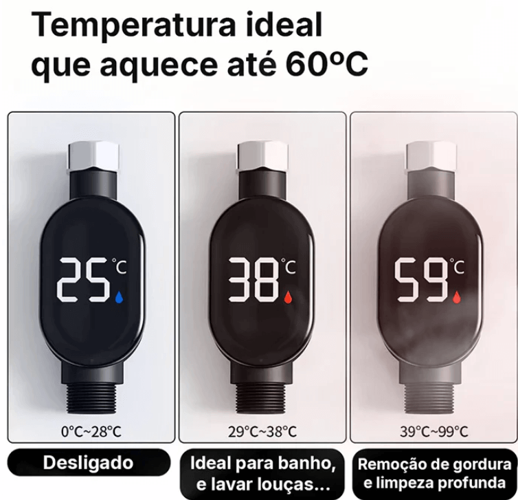 Aquecedor de Torneira Portátil e Potente